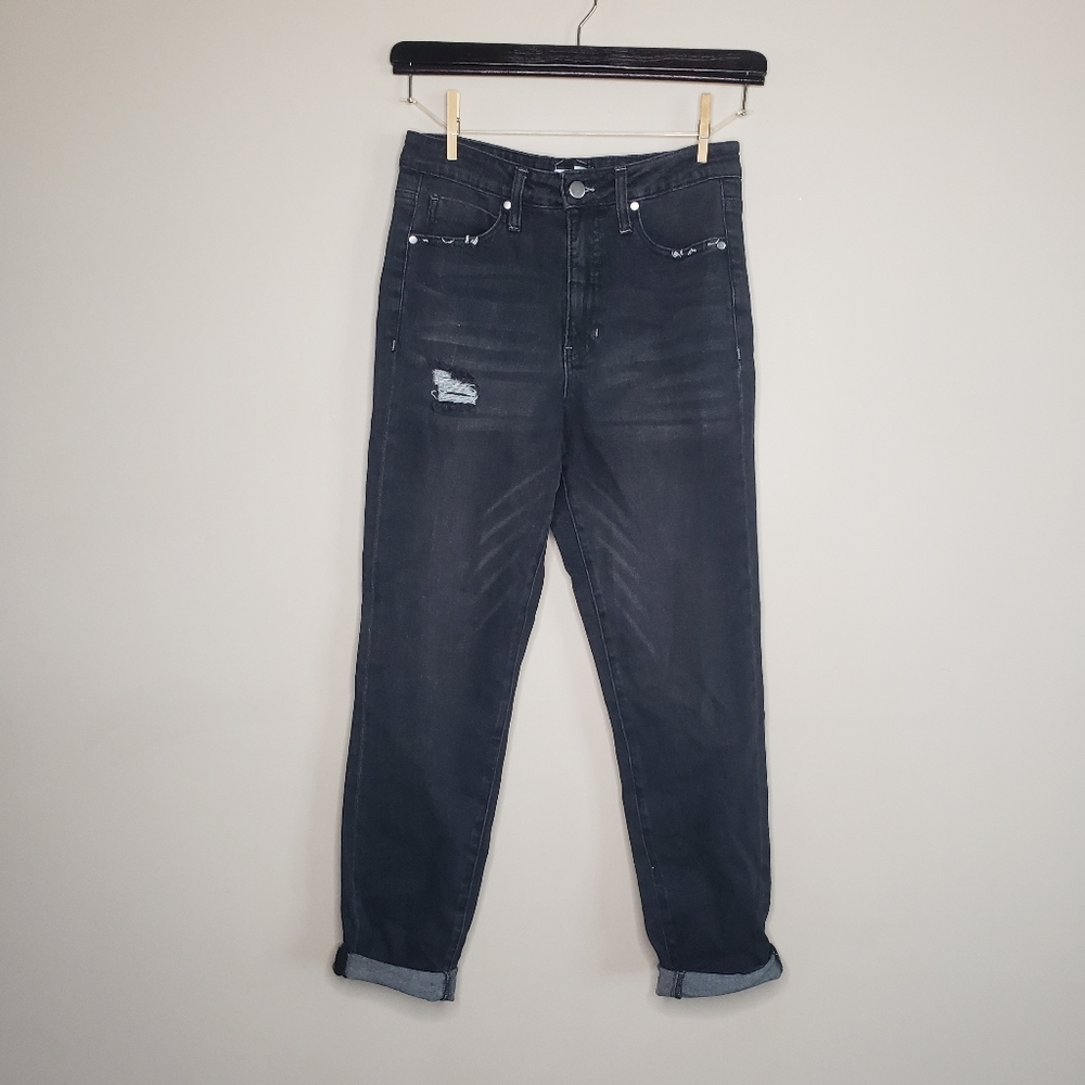 BP distressed high rise mom jeans charcoal grey nwot 29